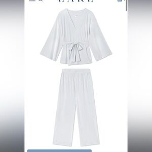 LAKE dreamknit kimono Striped Pajama Set